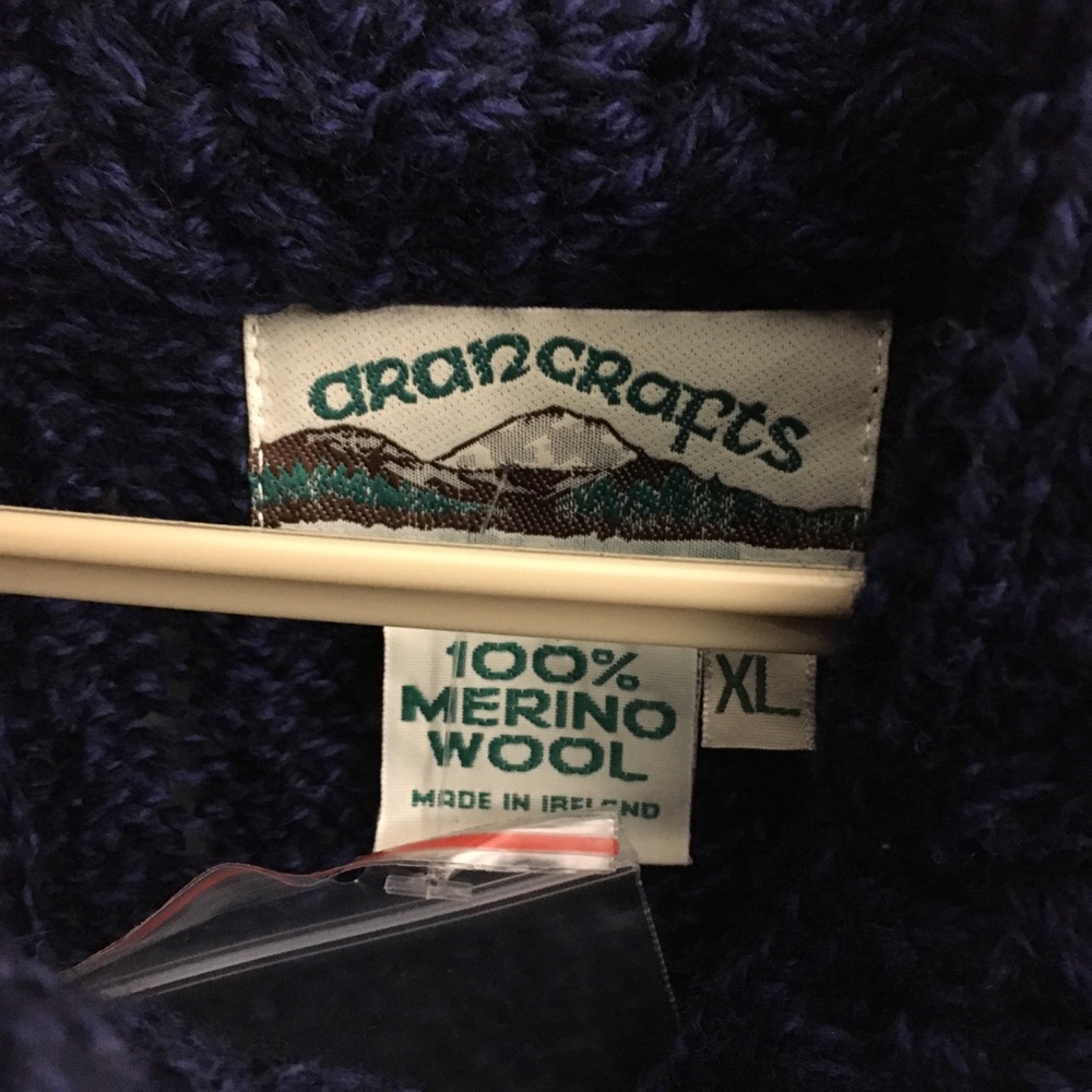 Women’s Aran Cable Knit Side Zip Sweater Size XL Deep Water Blue - Picture 2 of 7
